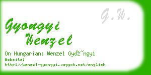 gyongyi wenzel business card